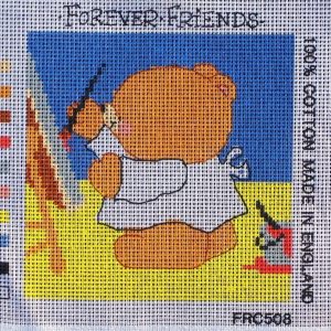 VOORBEDRUKT BORDUURSTRAMIEN ,FOREVER FRIENDS 508