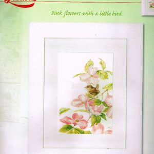 MARJOLEIN BASTIN BORDUURPAKKET, PINK FLOWERS WITH A LITTLE BIRD 0149989