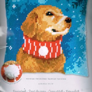 VERVACO BORDUURPAKKET KUSSEN, HOND MET SJAAL 763