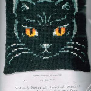 VERVACO BORDUURPAKKET KUSSEN, ZWARTE KAT 086