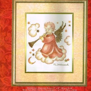 NEEDLE TREASURES BORDUURPAKKET HUMMEL, TRUMPETING FROM THE CLOUDS