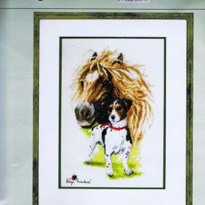 PAKO BORDUURPAKKET, PONY met JACK RUSSELL
