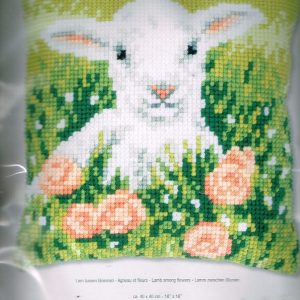 VERVACO BORDUURPAKKET KUSSEN, LAM TUSSEN BLOEMEN 196783
