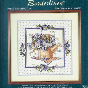 NEEDLE TREASURES GROOT BORDUURPAKKET , PANSY WATERING CAN