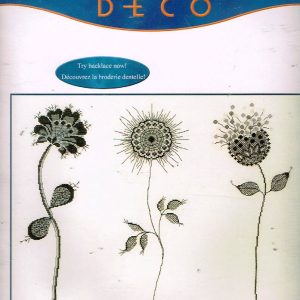 DMC BIJZONDER BORDUURPAKKET, THREE BLACK BACKLACE FLOWERS XC1064