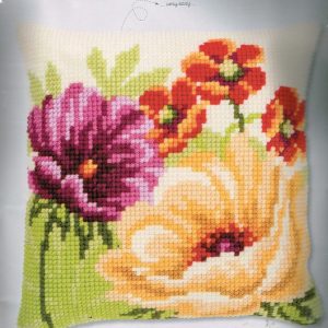 VERVACO BORDUURPAKKET KUSSEN, ZOMERBLOEMEN 507
