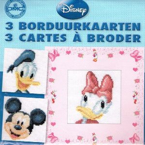 DISNEY BORDUURPAKKET ,SET VAN 3 KAARTEN MICKEY MOUSE , DONALD en CATRIEN DUCK