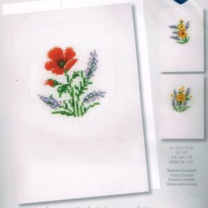 VERVACO BORDUURPAKKET, SET VAN 3 WENSKAARTEN, BLOEMEN 664