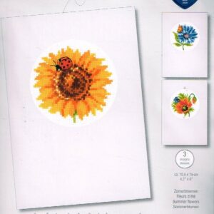 VERVACO BORDUURPAKKET, SET VAN 3 WENSKAARTEN, BLOEMEN 922