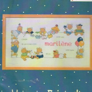SALE HAPPY FRIENDS ( BOBBI) BORDUURPAKKET GEBOORTE, MARILENE