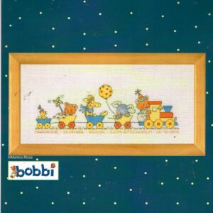 SALE HAPPY FRIENDS ( BOBBI) BORDUURPAKKET GEBOORTE, TREINTJE MARIANNE