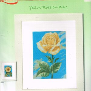 AANBIEDING LANARTE BORDUURPAKKET,YELLOW ROSE ON BLUE 35046