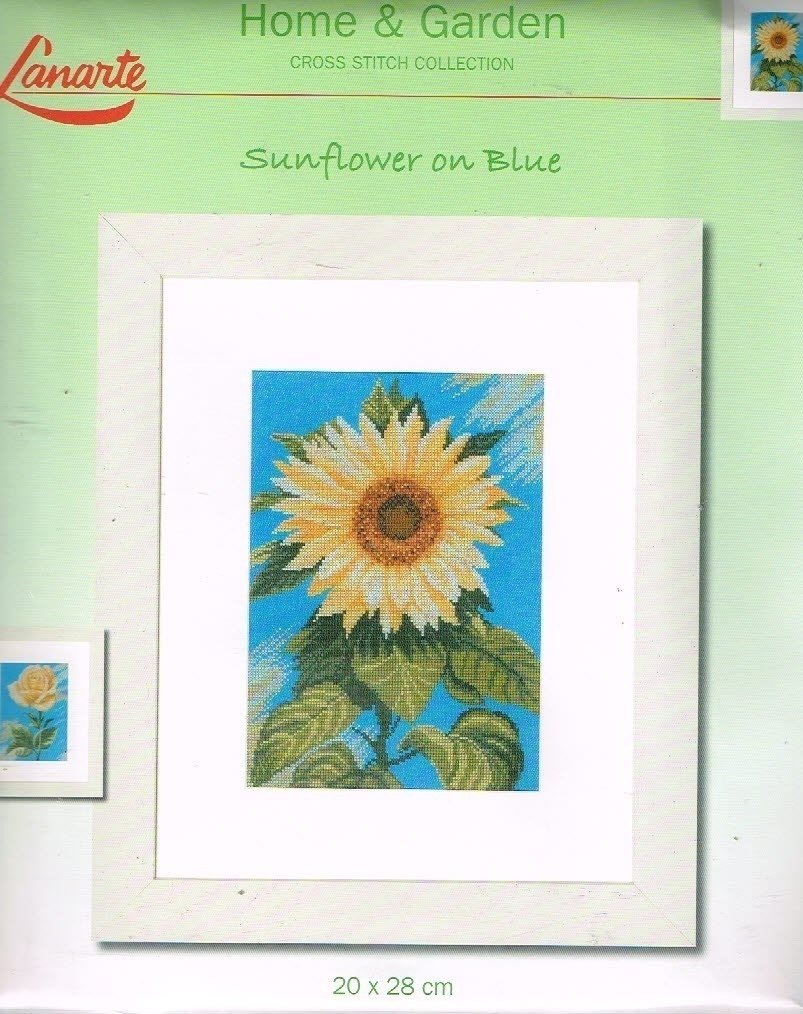 AANBIEDING LANARTE BORDUURPAKKET, SUNFLOWER ON BLUE 35045