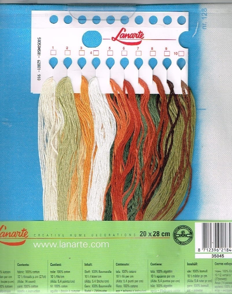 AANBIEDING LANARTE BORDUURPAKKET, SUNFLOWER ON BLUE 35045 - Afbeelding 2