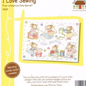 AANBIEDING BOTHY THREADS BORDUURPAKKET, DIVERSE MUISJES I LOVE SEWING ! XKG09
