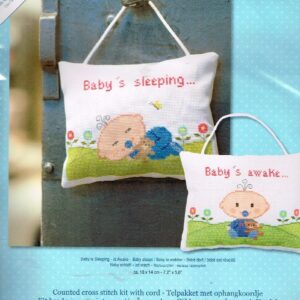 VERVACO BORDUURPAKKET , TASJE BABY SLAAPT / BABY IS WAKKER 149905