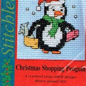 MOUSELOFT BORDUURAKKET CHRISTMAS SHOPPING PENGUIN