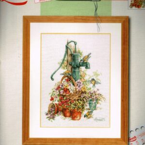 LANARTE BORDUURPAKKET ,WATERPOMP met VOGELS 34198