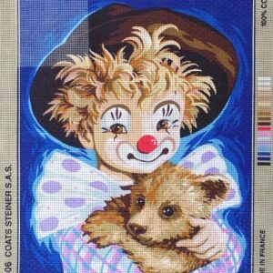 AANBIEDING ROYAL PARIS VOORBEDRUKT BORDUURSTRAMIEN ,CLOWN met HOND 142428