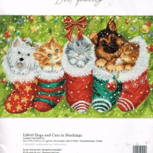 KOOPJE LETISTITCH GROOT BORDUURPAKKET, DOGS and Cats in STOCKING 9940
