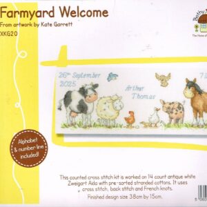 BOTHY THREADS BORDUURPAKKET GEBOORTE, FARMYARD WELCOME