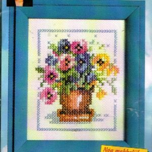 LANARTE BORDUURPAKKET, JENNY ROSE , VAASJE DIVERSE BLOEMEN