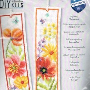 VERVACO BORDUURPAKKET, SET VAN 2 BOEKENLEGGERS , BLOEMEN 484