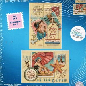 JANLYNN BORDUURPAKKET, VINTAGE POSTCARD PAIR