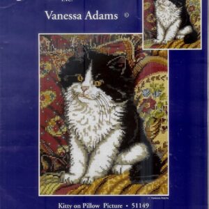 CANDAMAR DESIGNS BORDUURPAKKET , KITTY ON PILLOW PICTURE , laatste