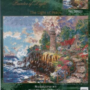 CANDAMAR DESIGNS BORDUURPAKKET , THOMAS KINKADE , THE LIGHT OF PEACE, stramien