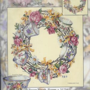CANDAMAR DESIGNS BORDUURPAKKET , TEACUP WREATH PICTURE