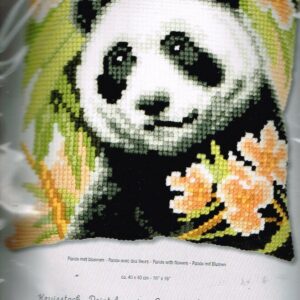 VERVACO BORDUURPAKKET KUSSEN, PANDA met BLOEMEN 637
